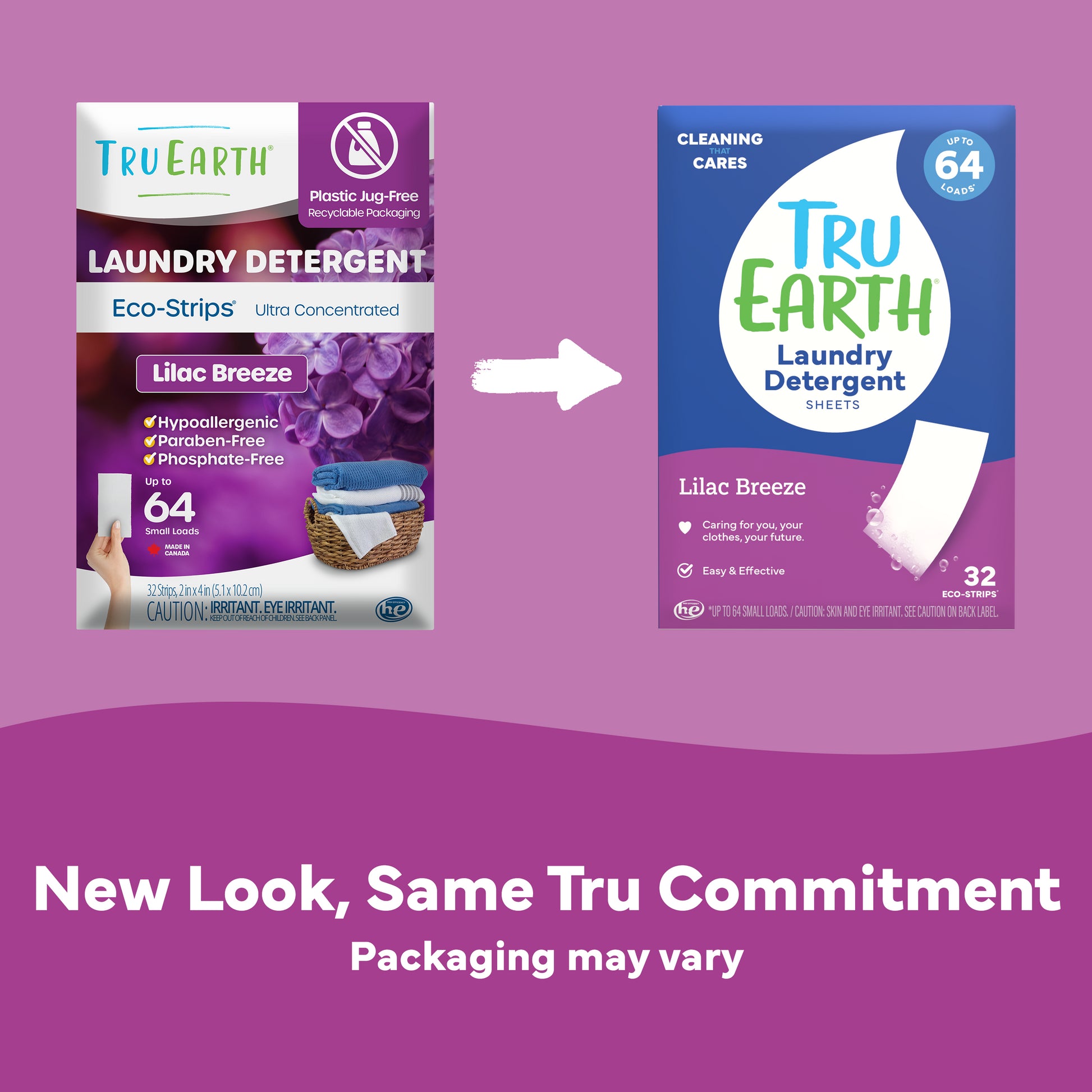Tru Earth Laundry Detergent - Lilac Breeze / 32 Strips