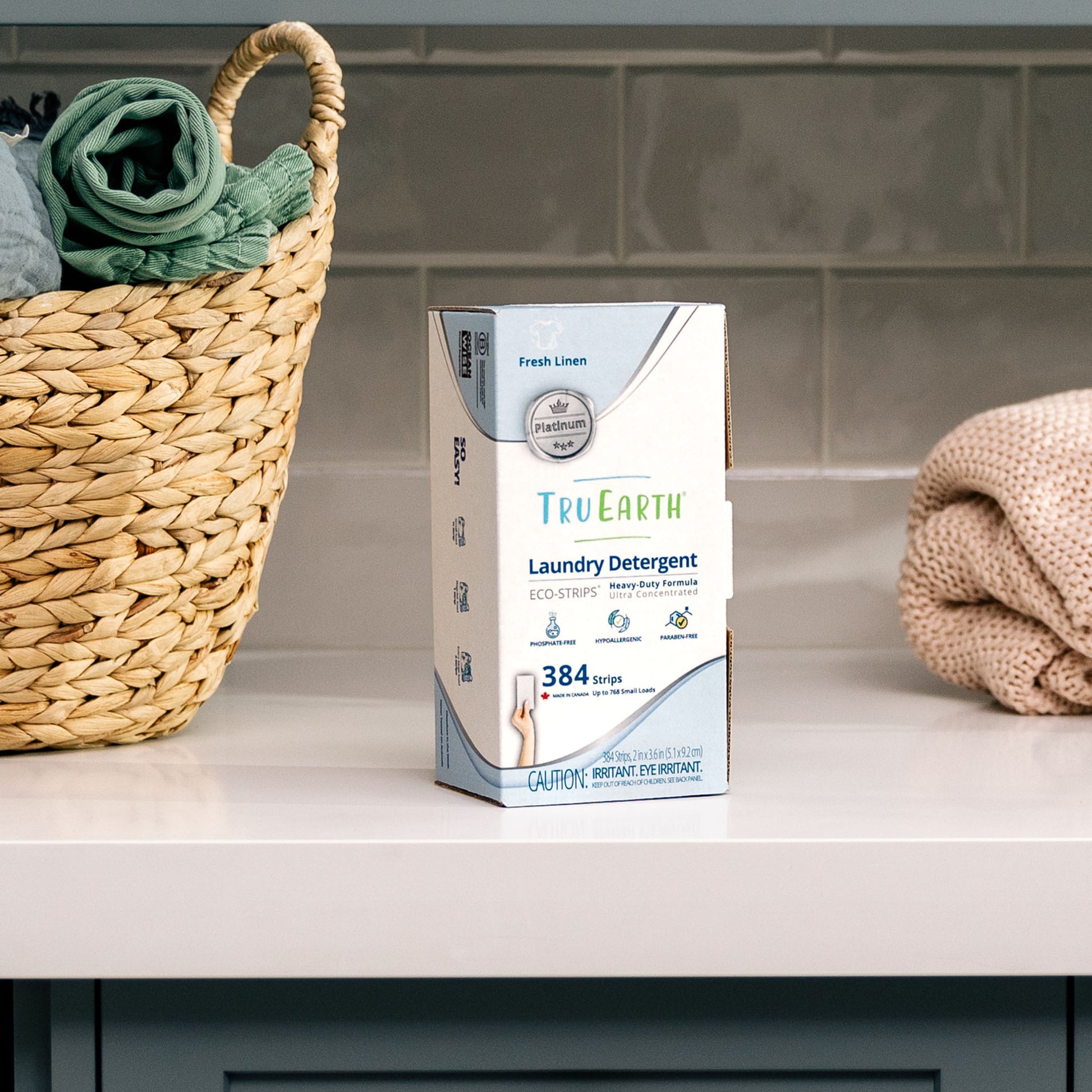 TruEarth Platinum Laundry Detergent Fresh Linen Lifestyle Package