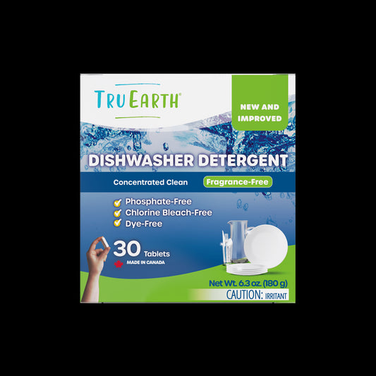 TruEarth Dishwasher Detergent Front of Package || 30 Loads