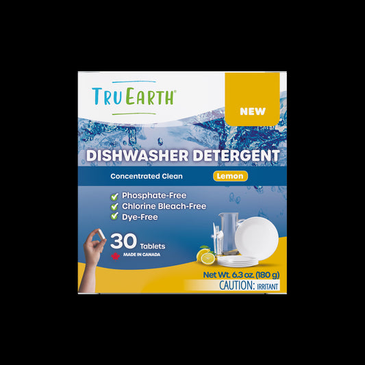 TruEarth Dishwasher Detergent Lemon Front of Package || 30 Loads