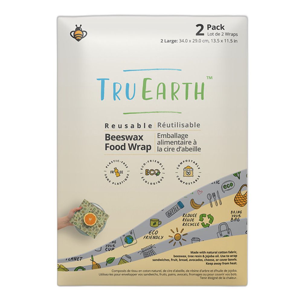 Tru Earth Beeswax Food Wrap Eco Print 2-pack Large (L)