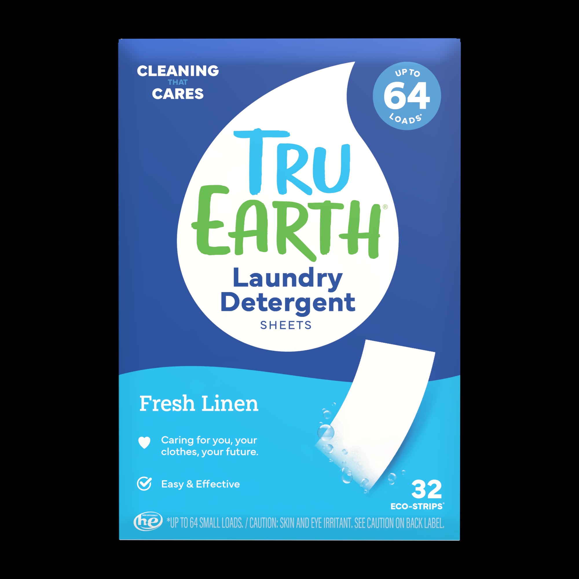 Laundry Detergent Eco‑Strips – Fresh Linen (32 Sheets)