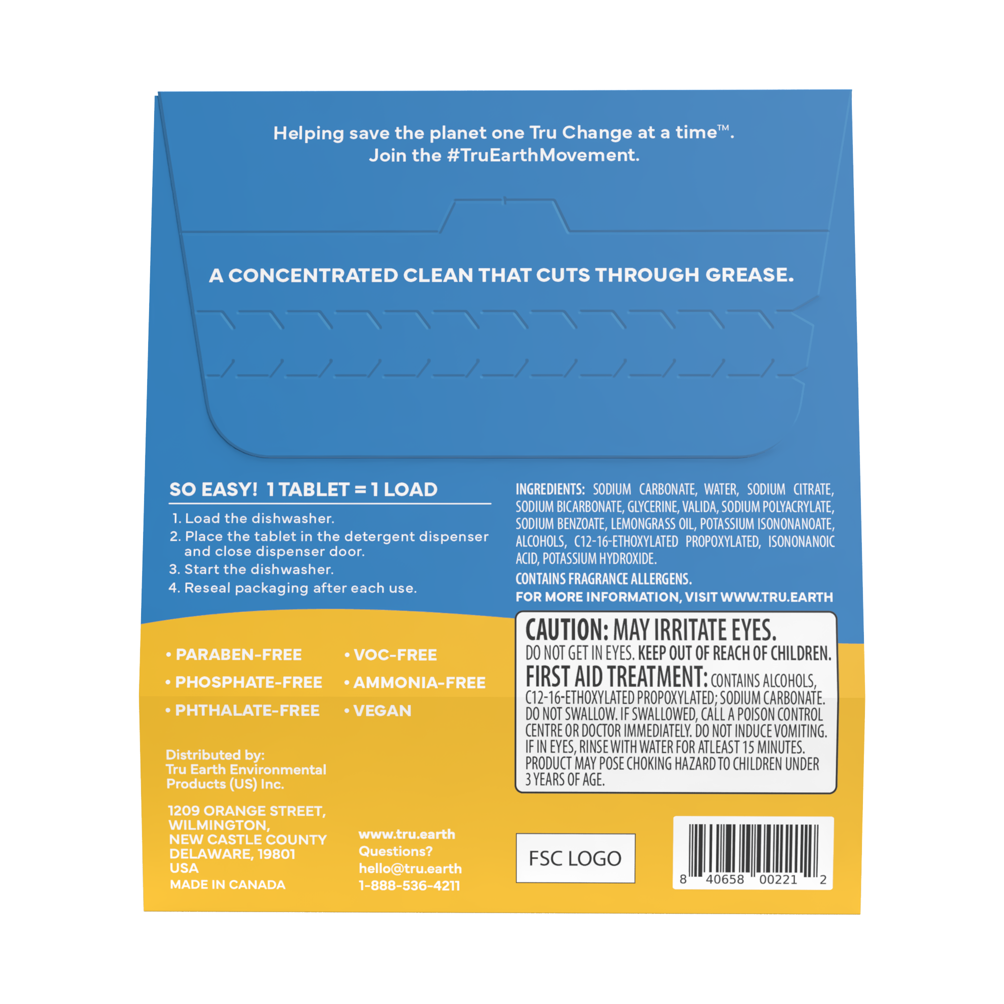 Dishwasher Detergent v2 Lemon - Back
