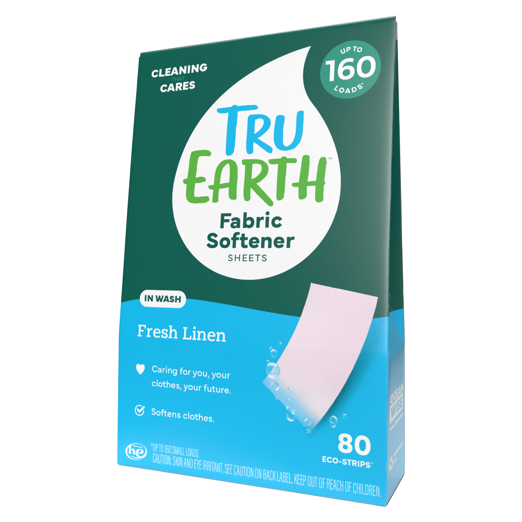 Tru Earth Fabric Softener – Fresh Linen (80 Strips)