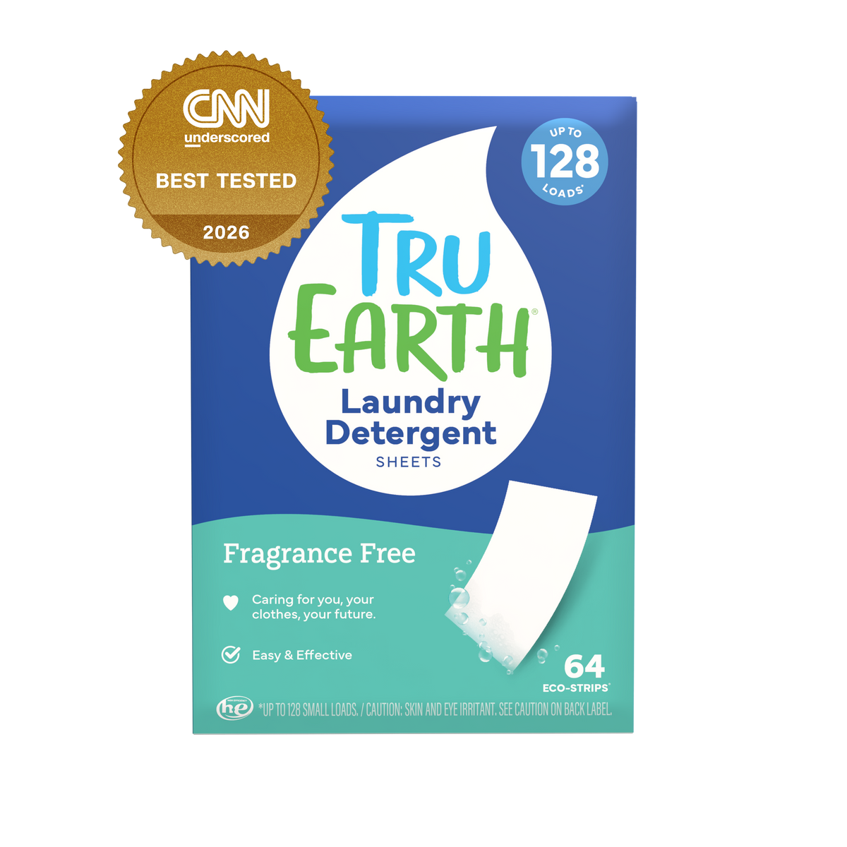 TruEarth Laundry Detergent Fragrance-Free Front of Package, CNN Underscored Best Tested 2026
