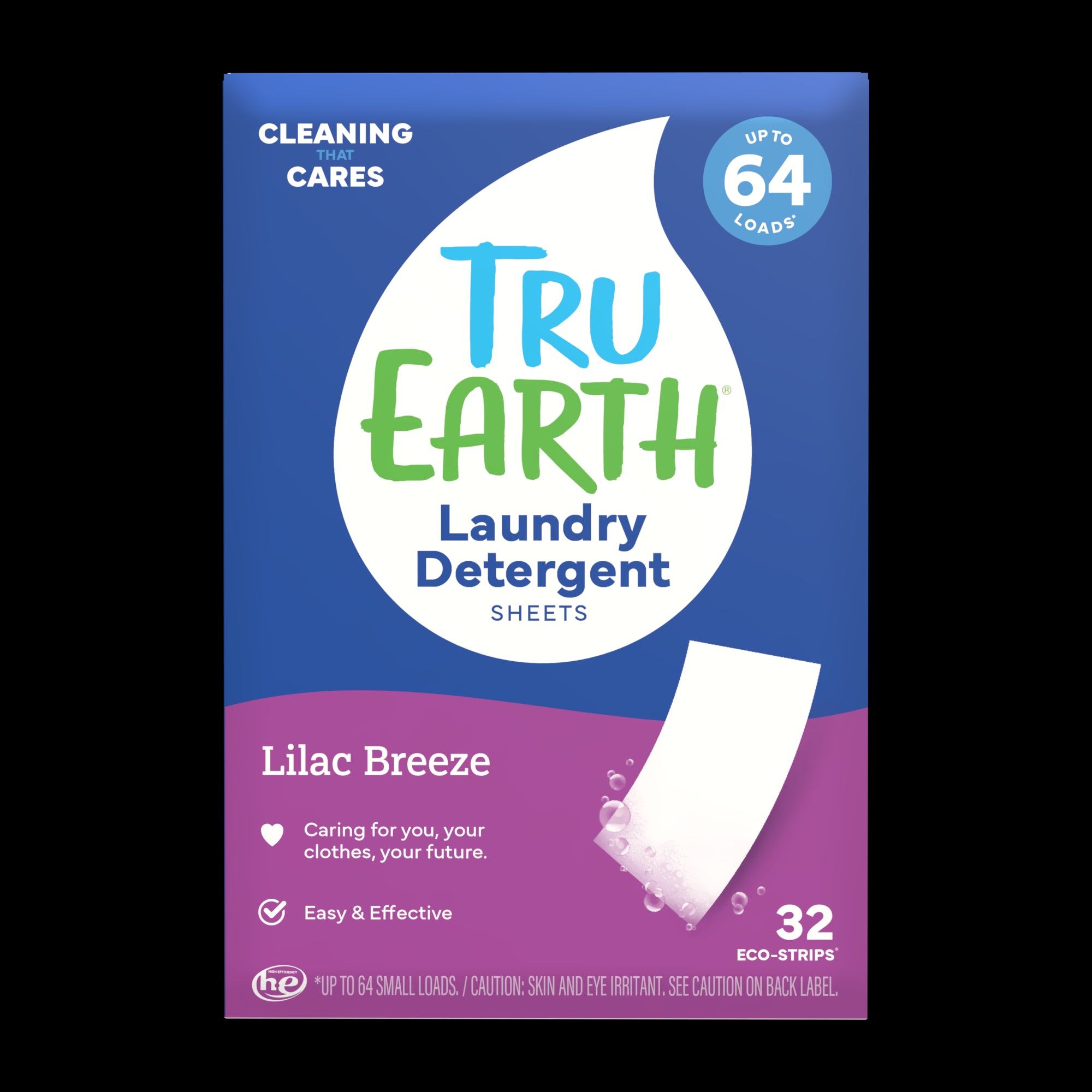 Laundry Detergent Eco‑Strips – Lilac Breeze (32 Sheets)