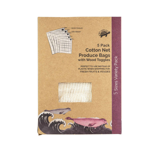Cotton Mesh Reusable Produce Bags - 10 Pack